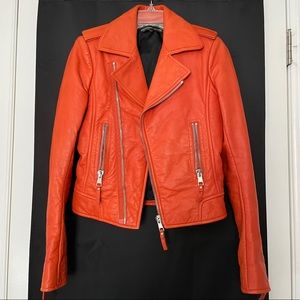 *USED* Balenciaga Lambskin Leather Biker Jacket
